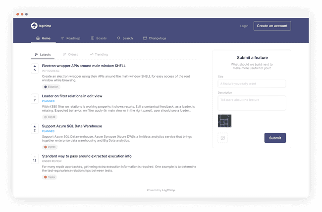 LogChimp screenshot 1