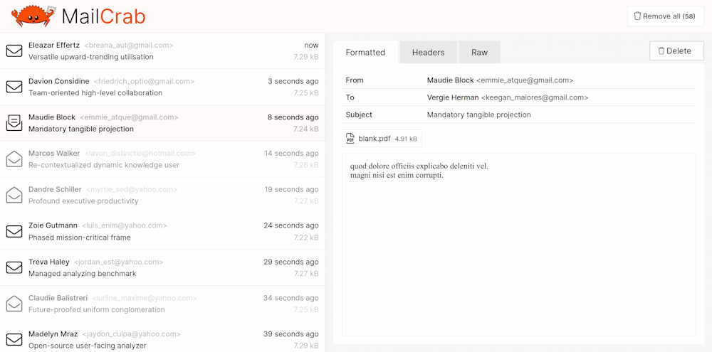 MailCrab screenshot 1