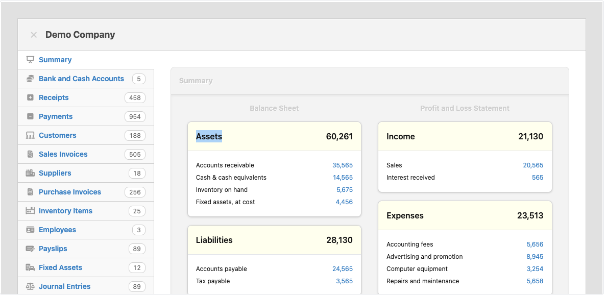 Manager.io screenshot 1