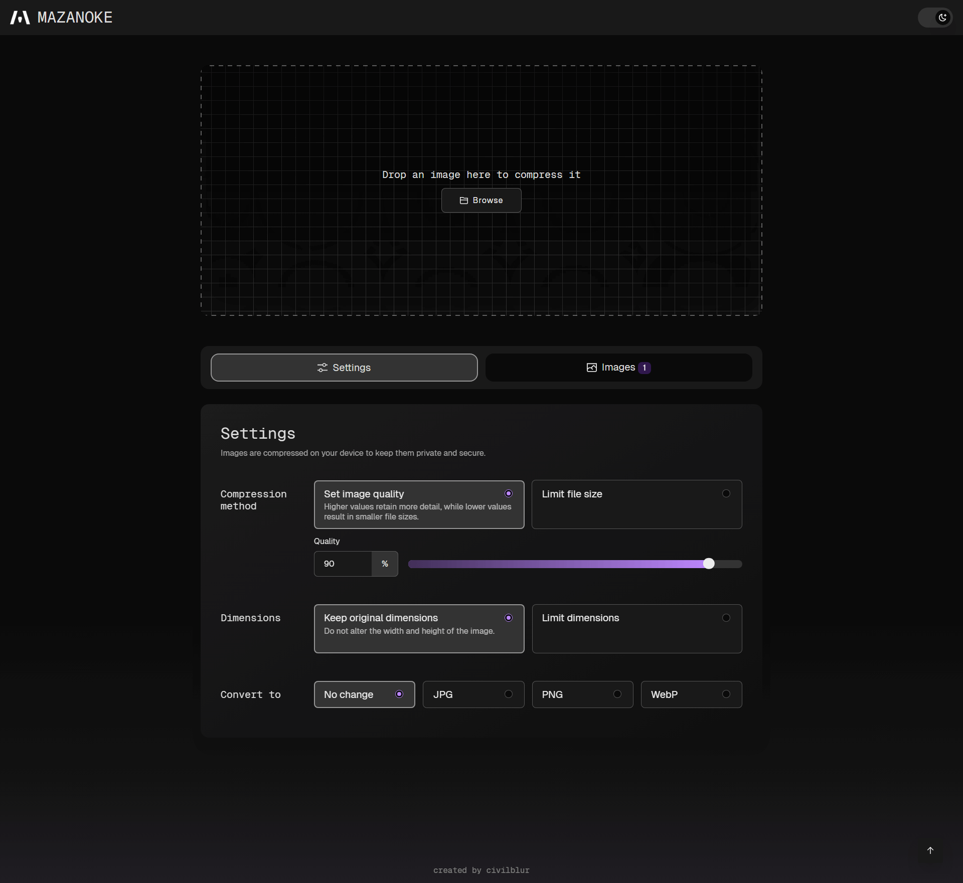 Mazanoke screenshot 1