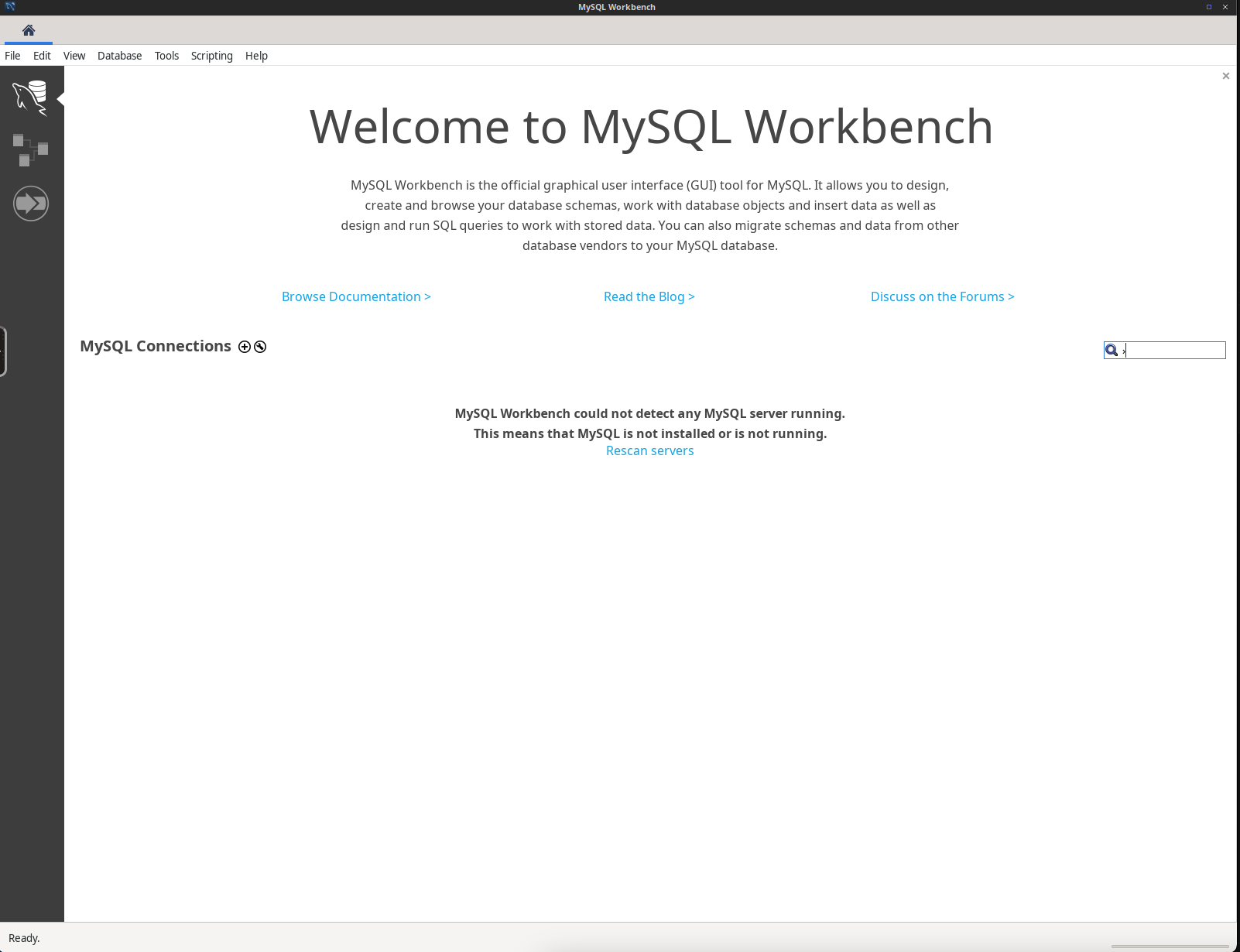 MySQL-Workbench screenshot 1