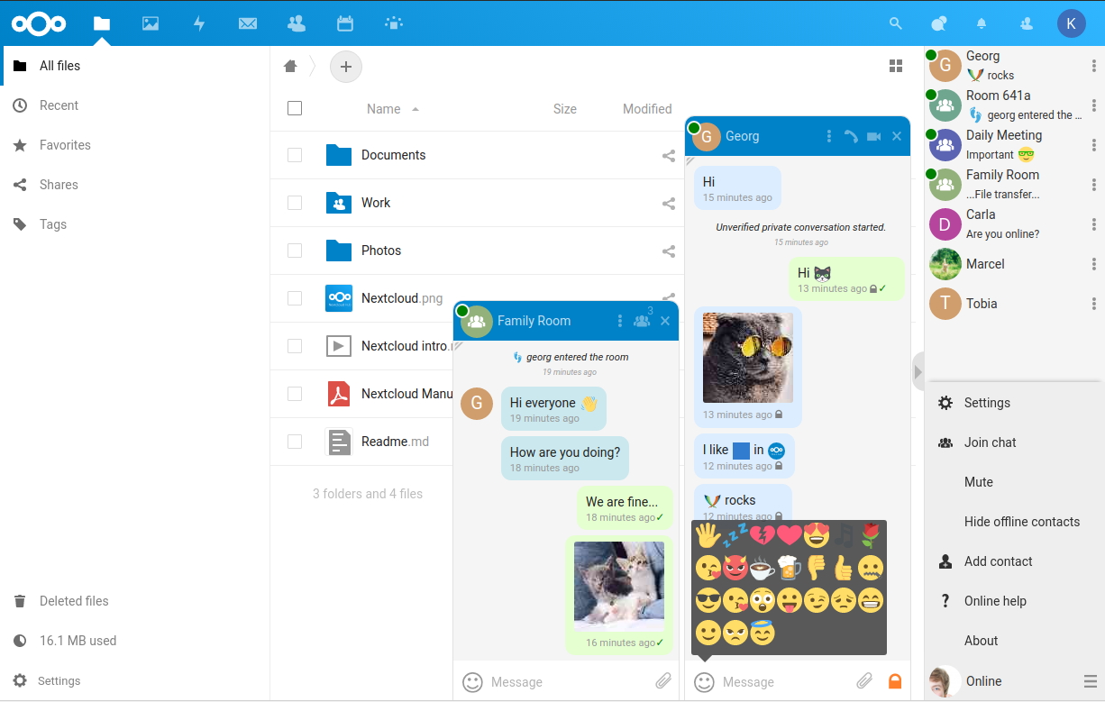 Nextcloud screenshot 1