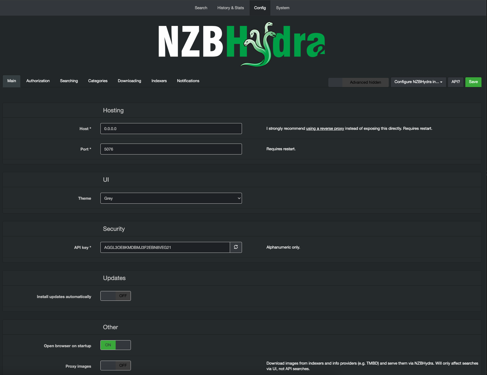 Nzbhydra2 screenshot 1