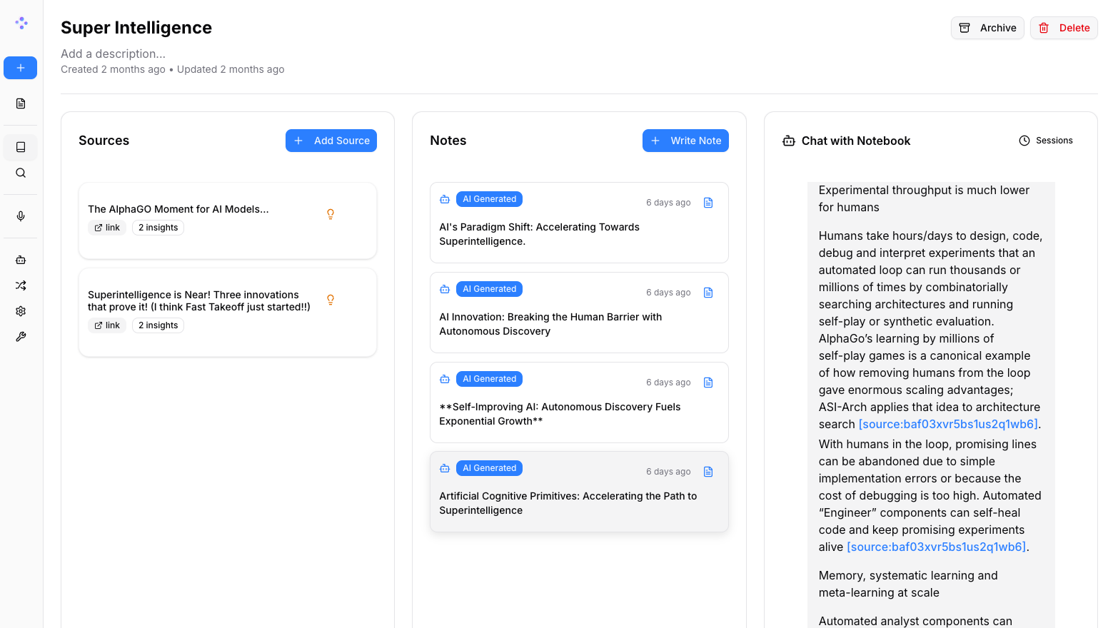 Open Notebook screenshot 1