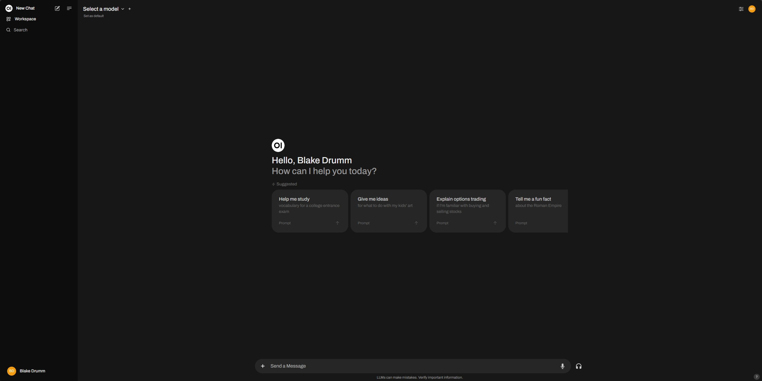 OpenWebUI screenshot 1