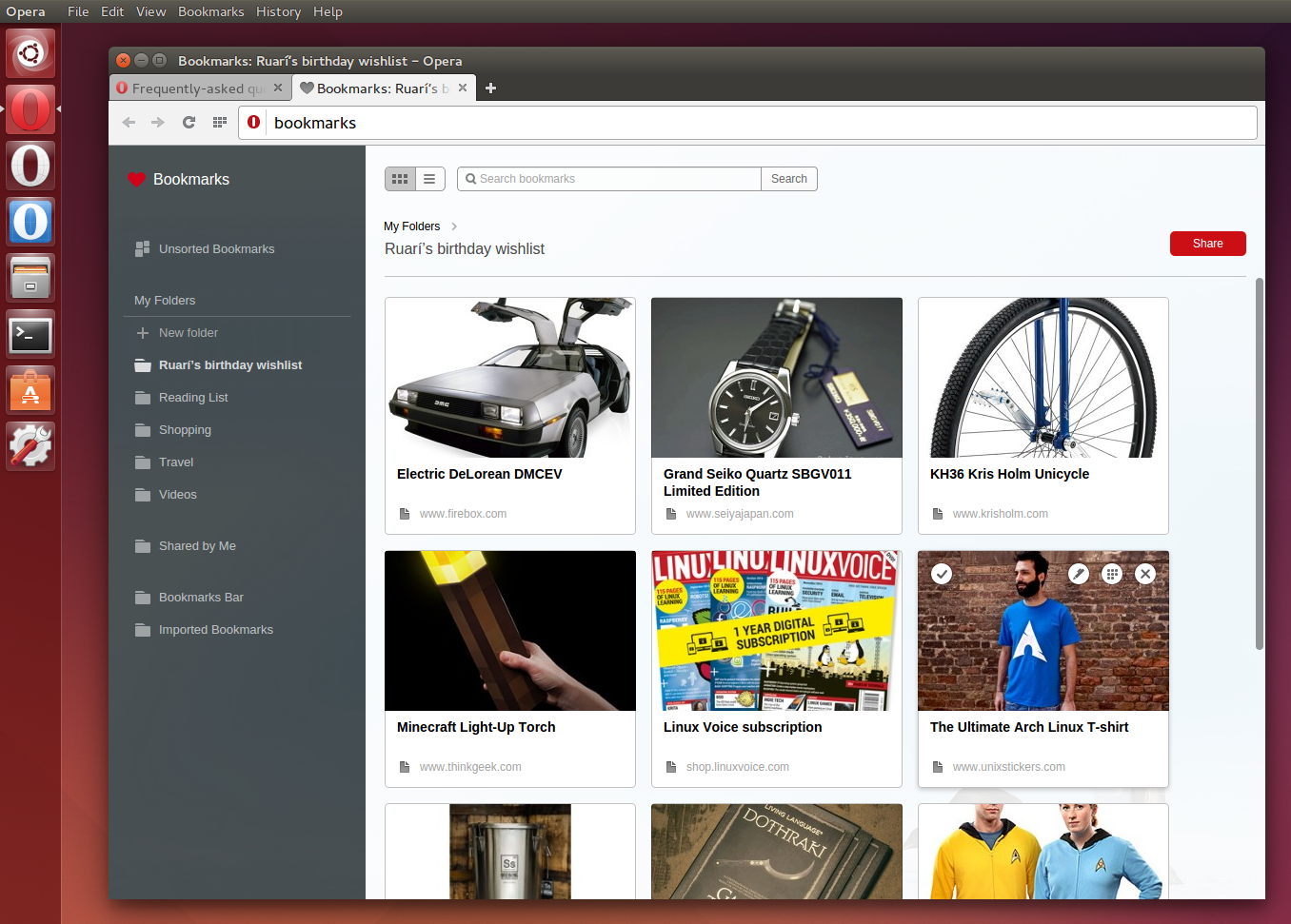 Opera screenshot 1
