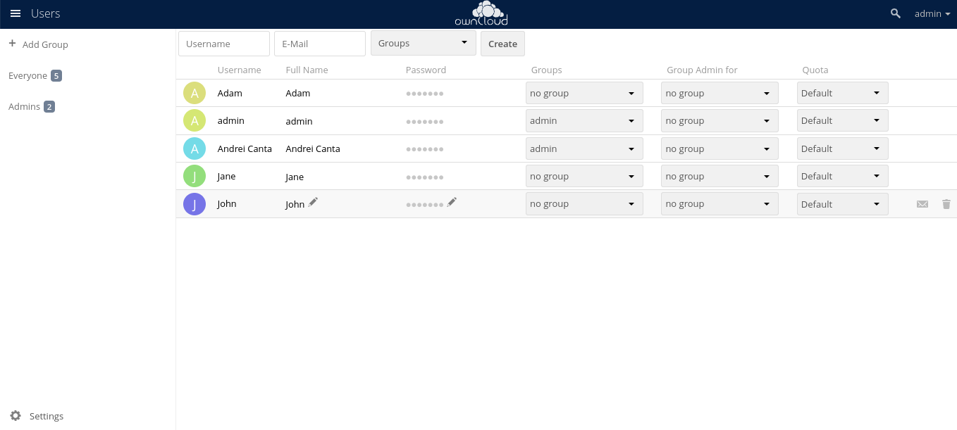 Owncloud screenshot 4