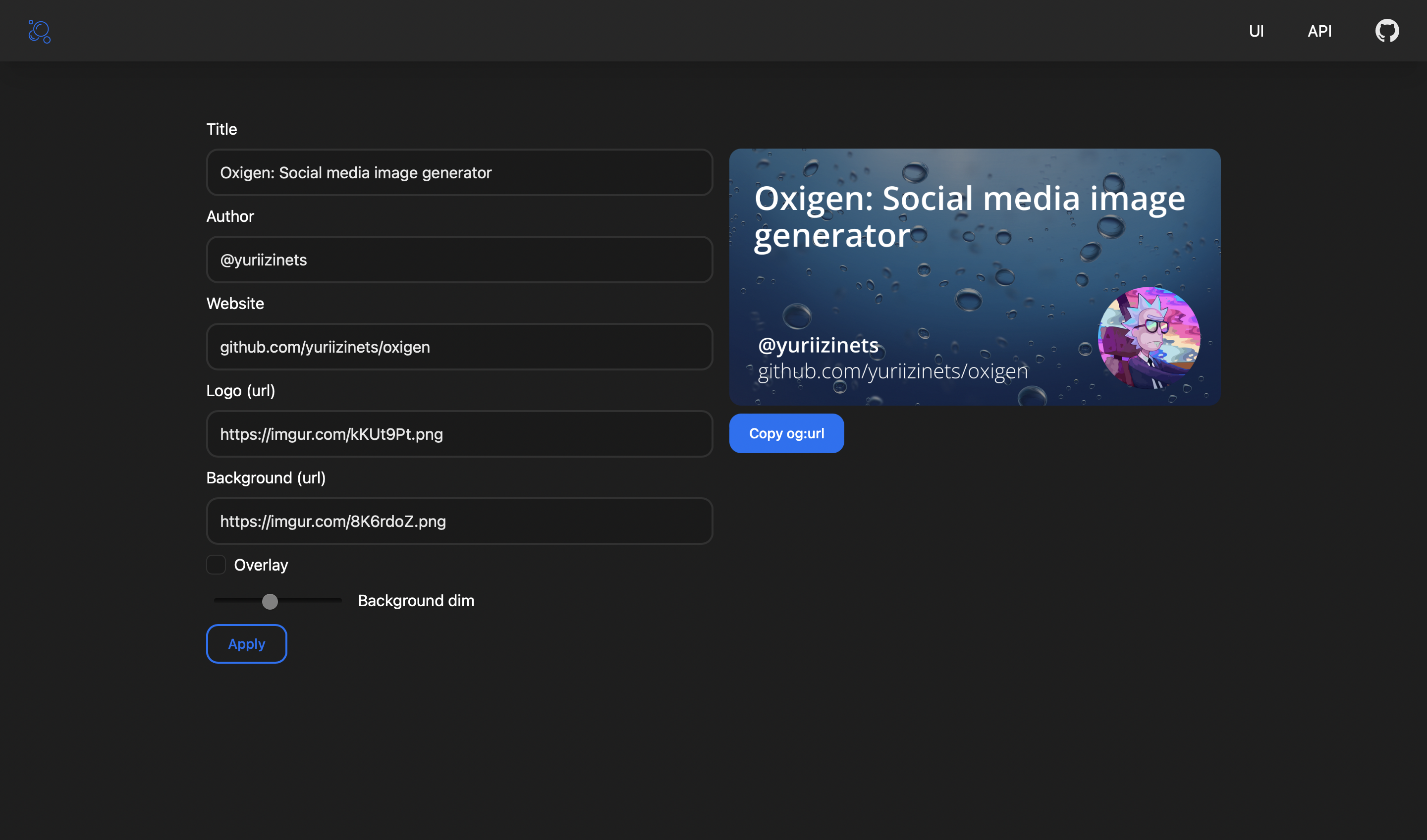 Oxigen screenshot 1