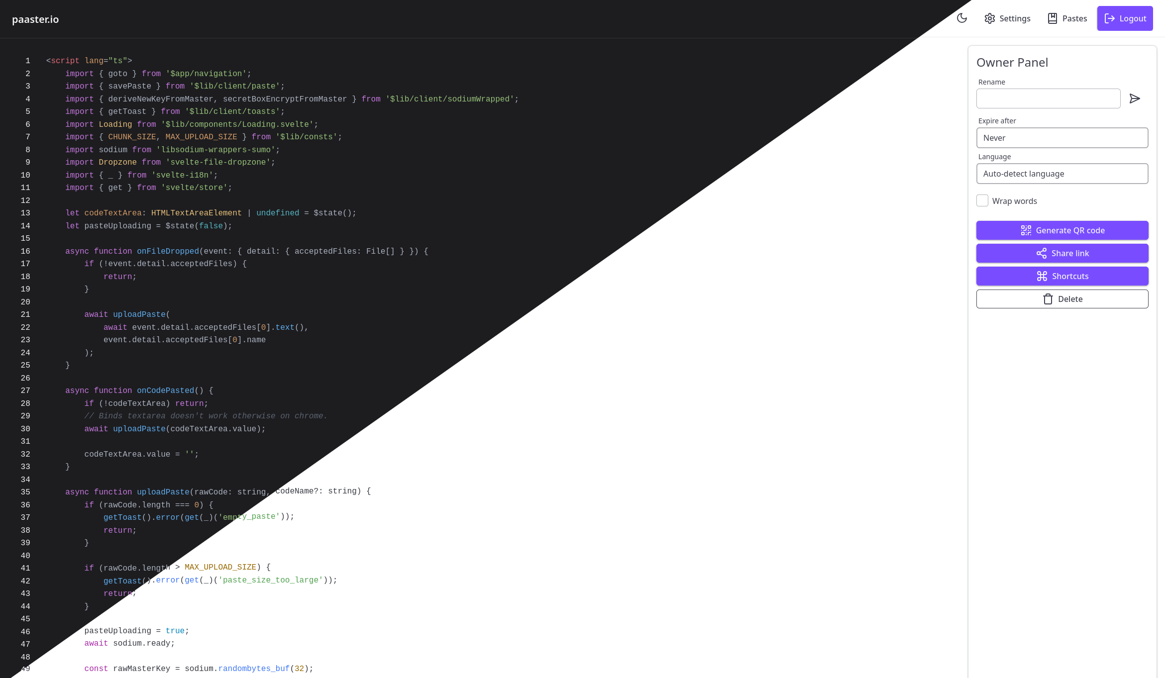 Paaster screenshot 1