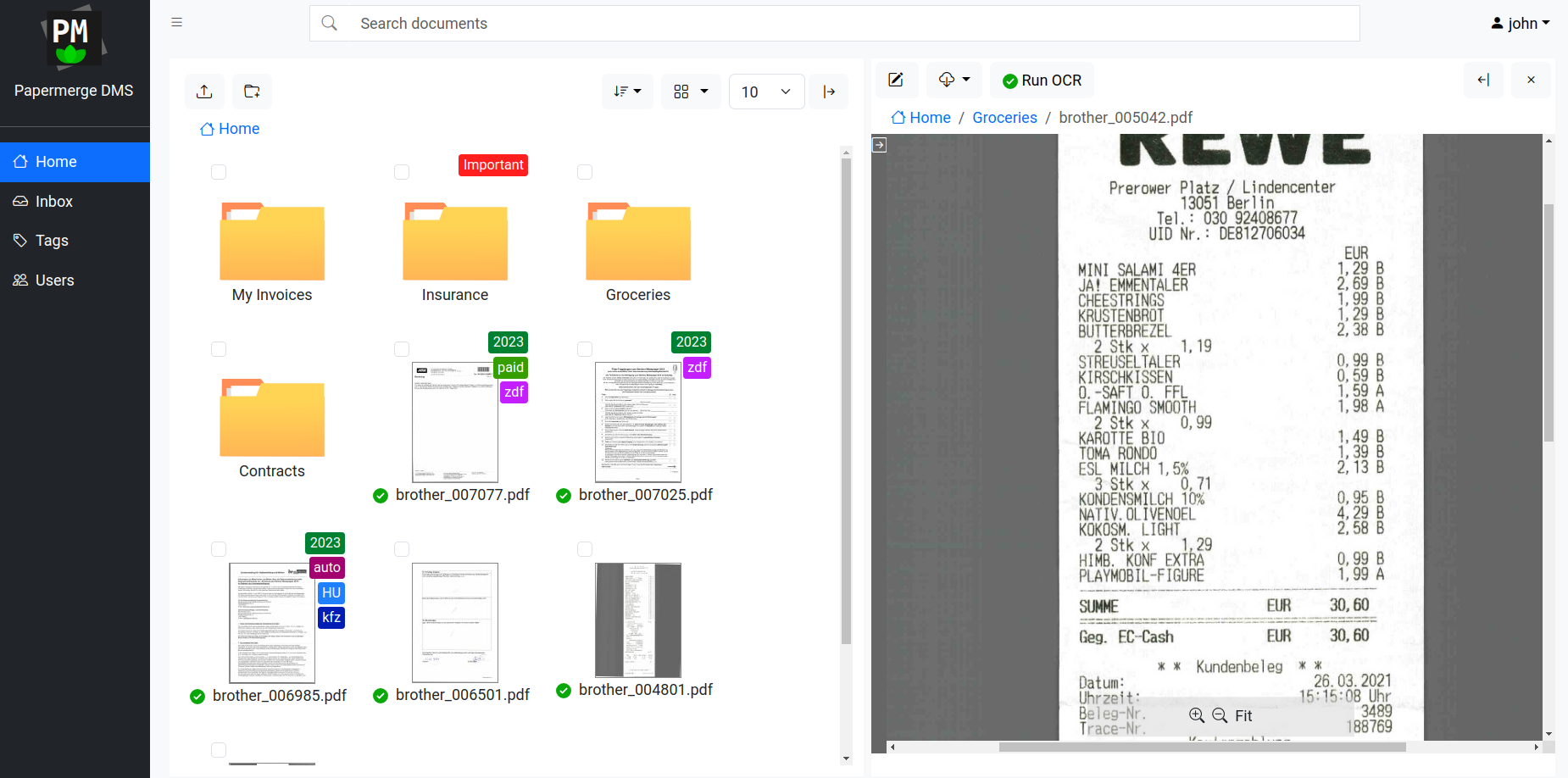 Papermerge screenshot 1