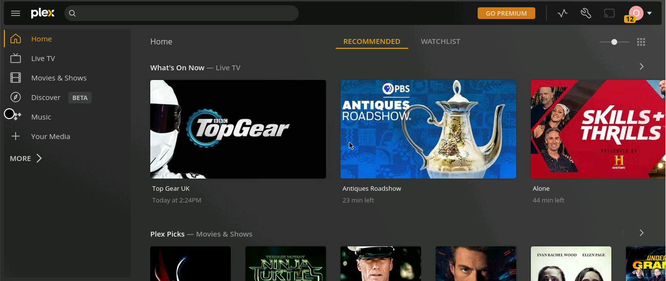Plex screenshot 1