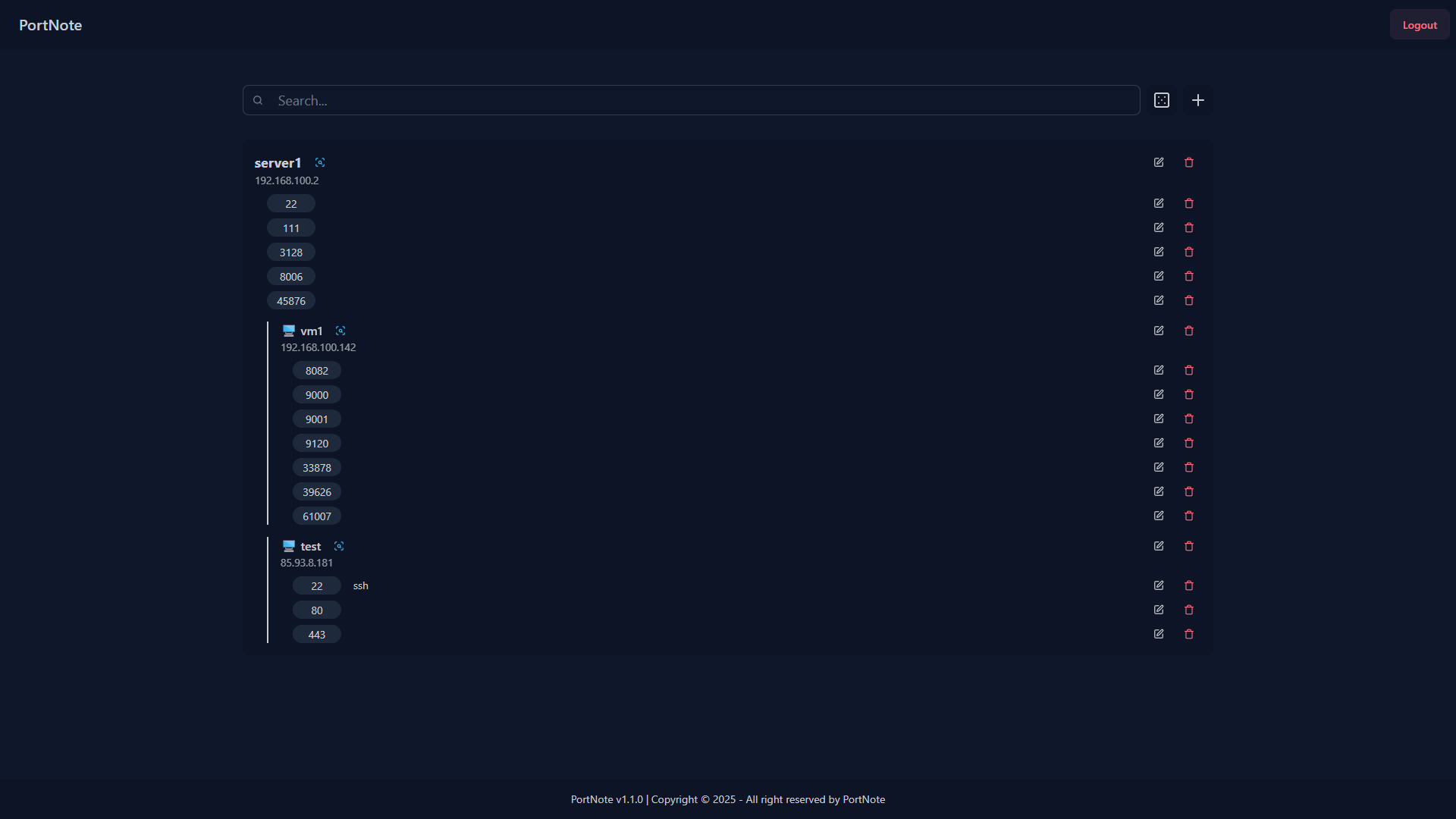 PortNote screenshot 1