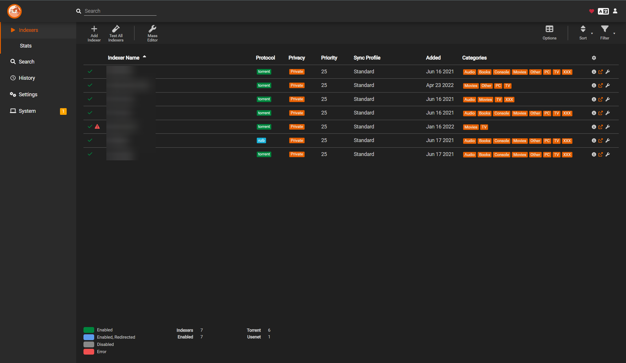 Prowlarr screenshot 1