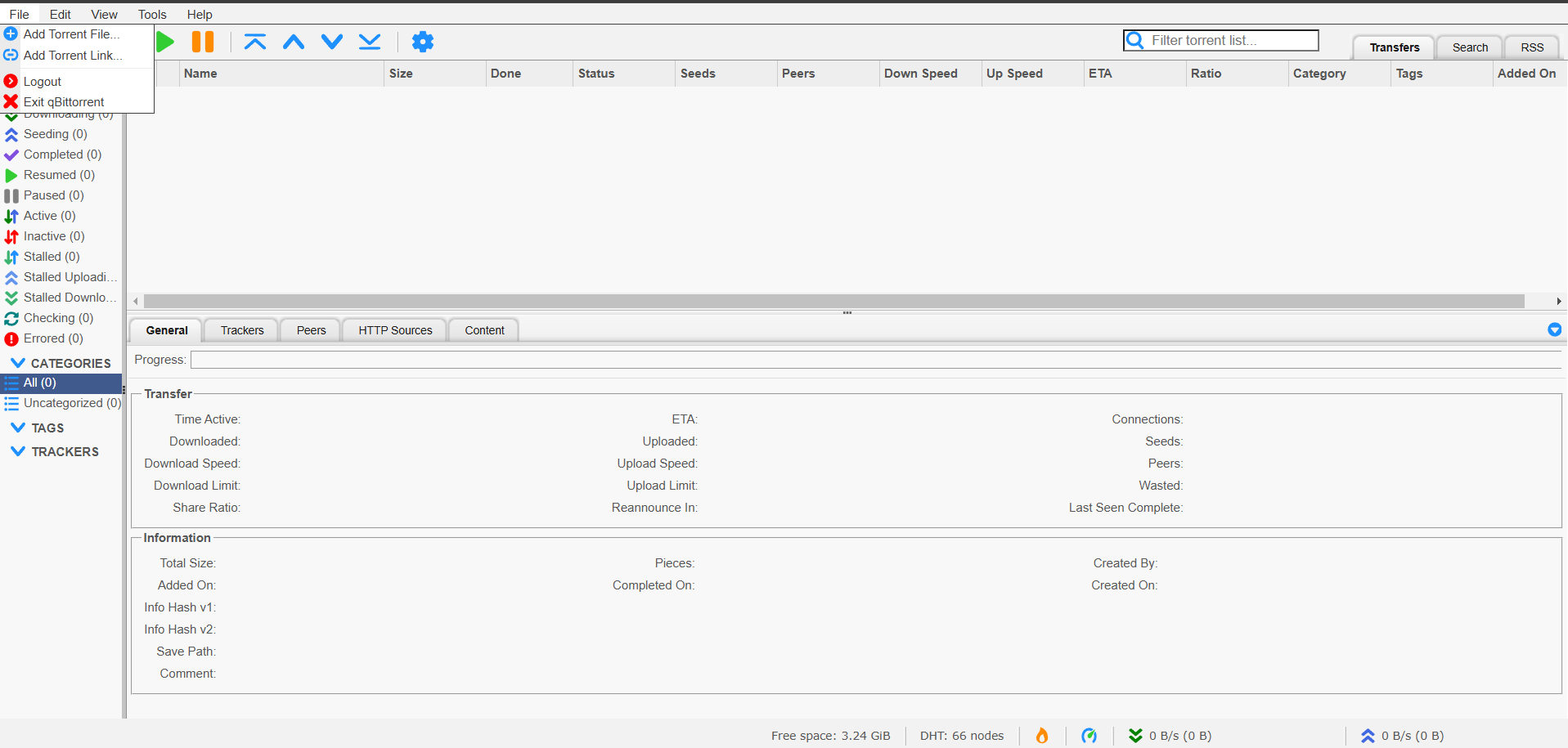 qBittorrent screenshot 1