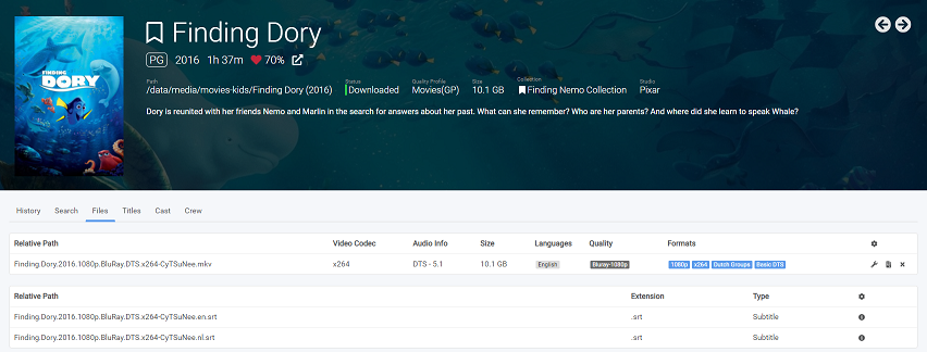 Radarr screenshot 1