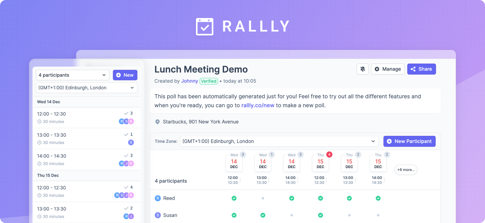 Rallly screenshot 1