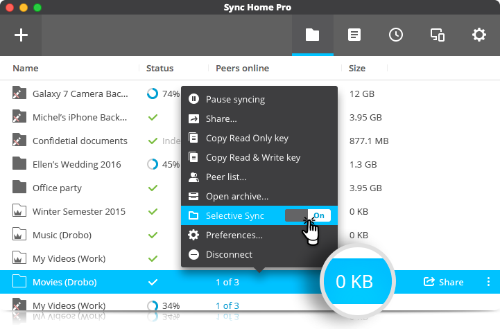 Resilio Sync screenshot 1