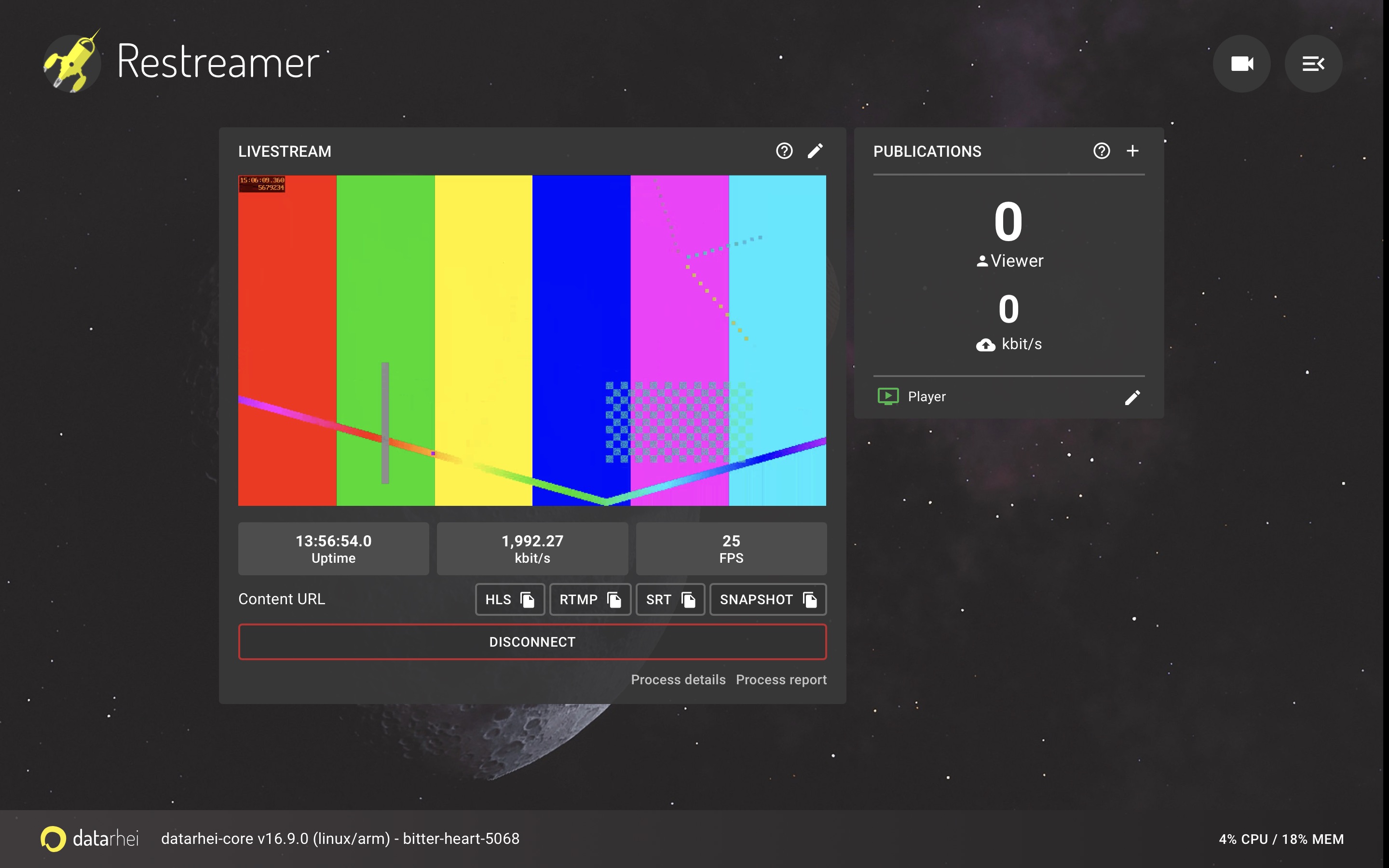 Restreamer screenshot 1
