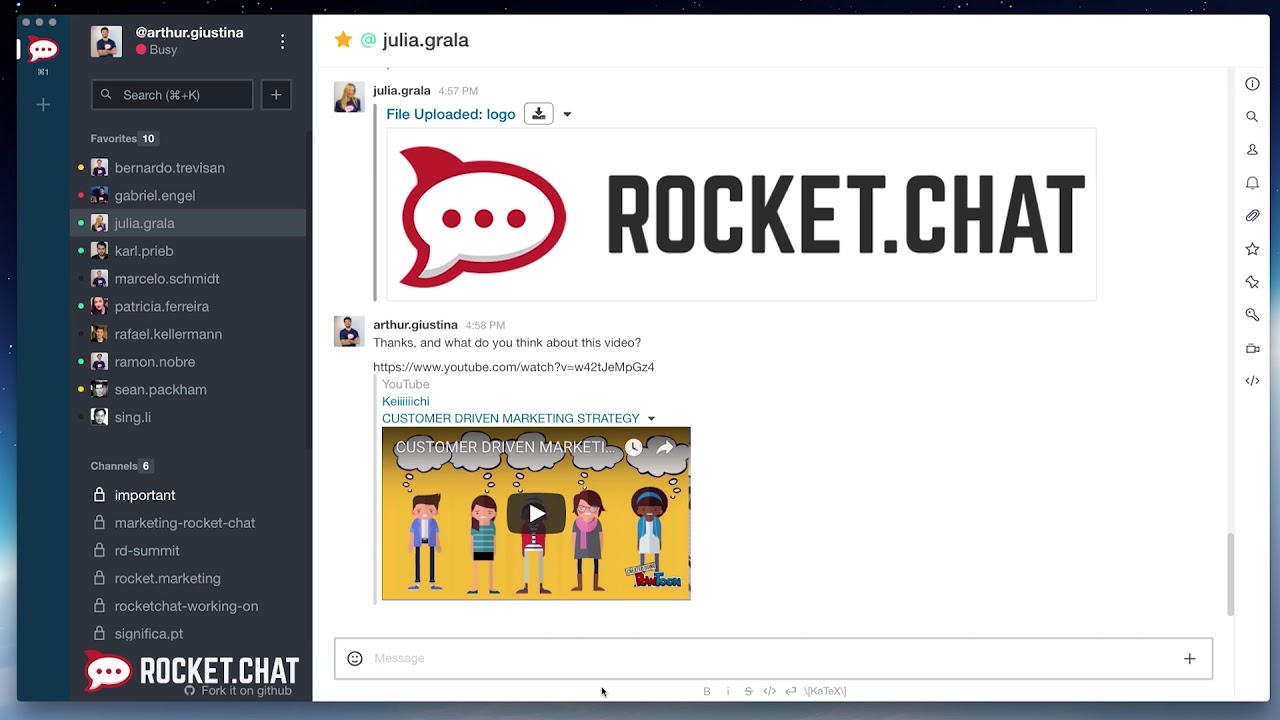 Rocket.Chat screenshot 1