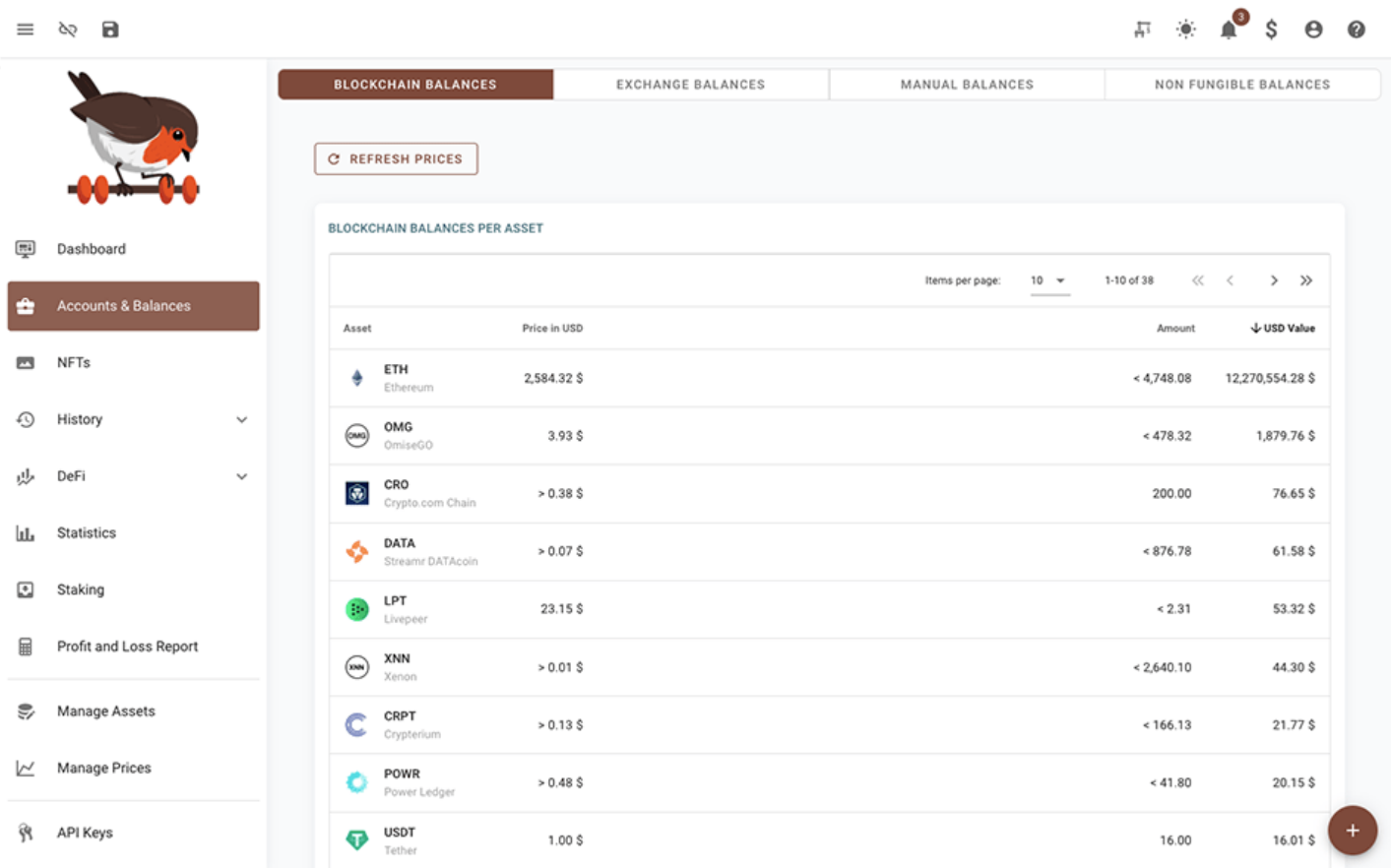 Rotki screenshot 1