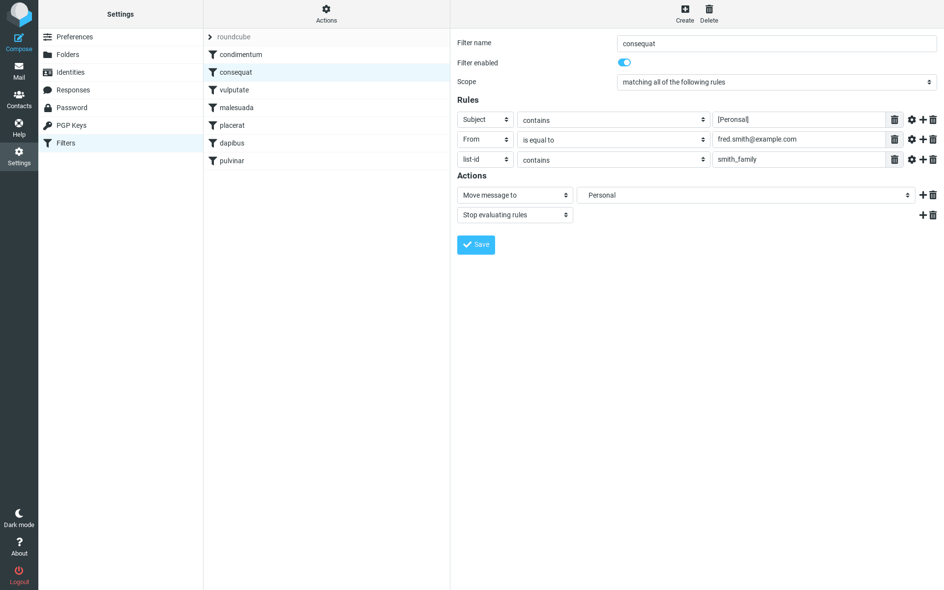 Roundcube screenshot 4