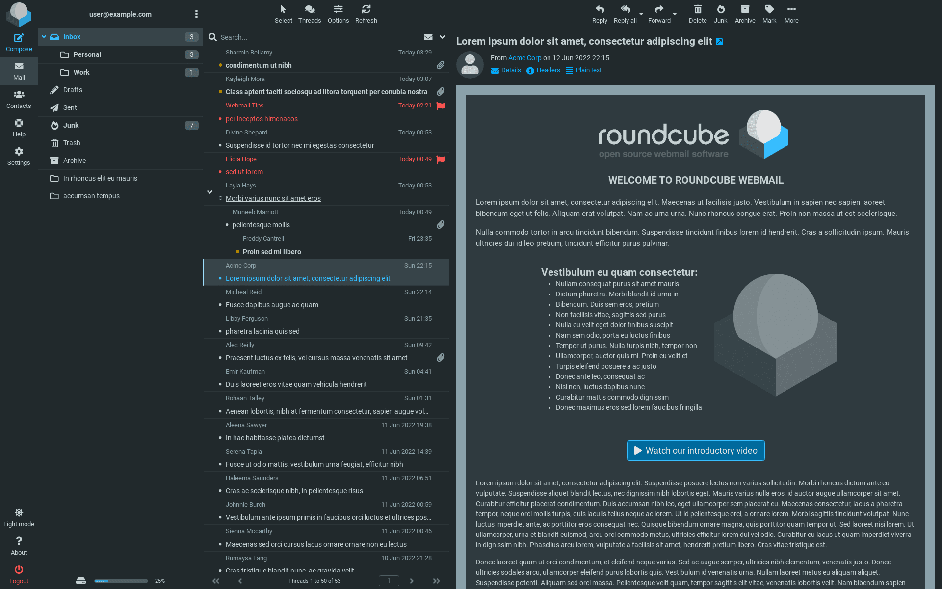 Roundcube screenshot 7