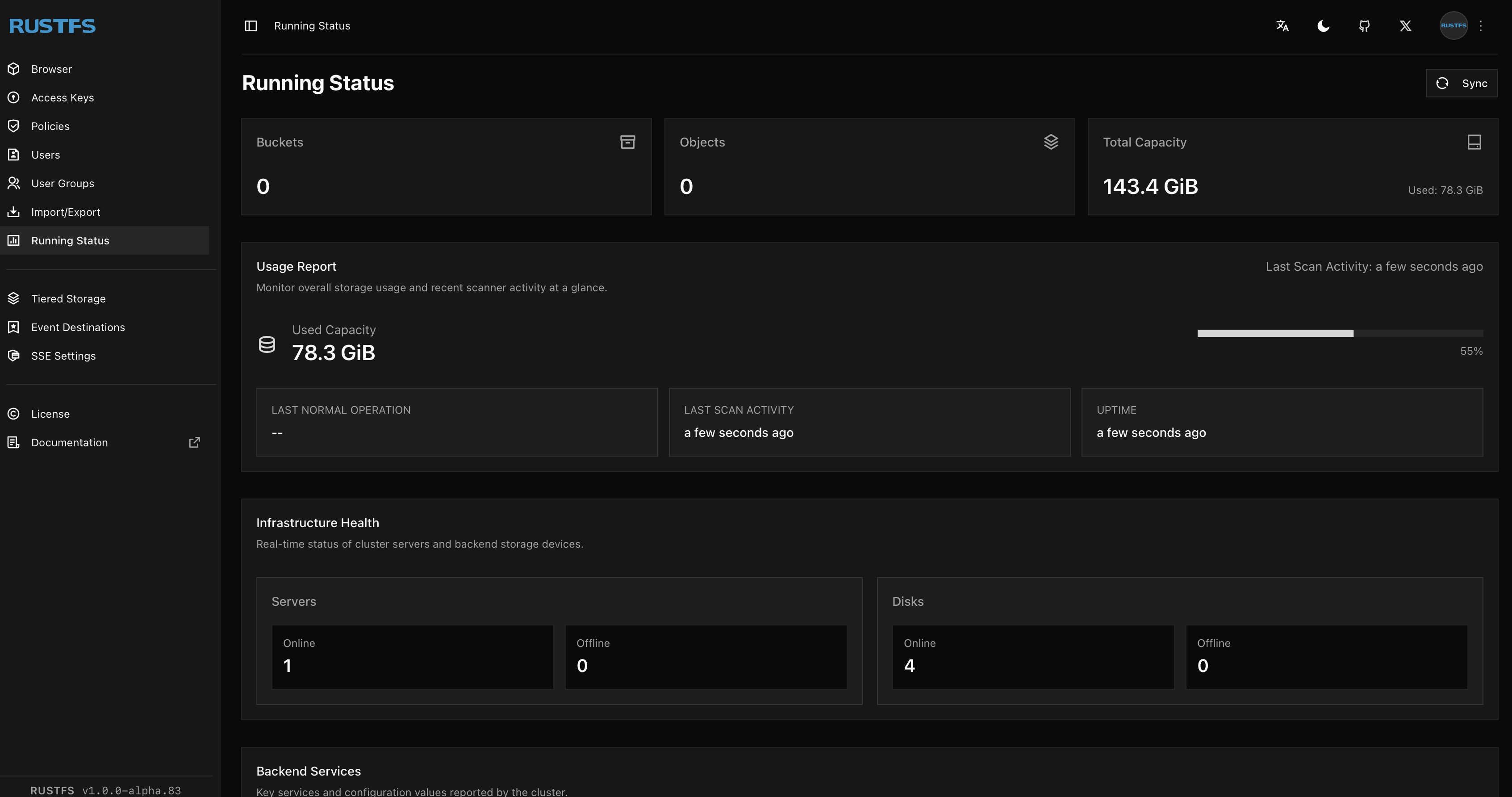RustFS screenshot 1