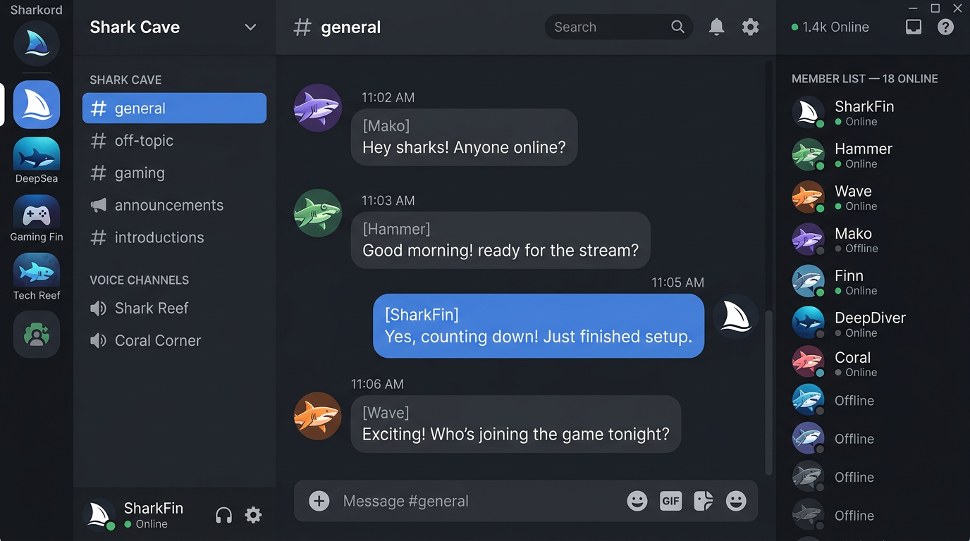 Sharkord screenshot 1