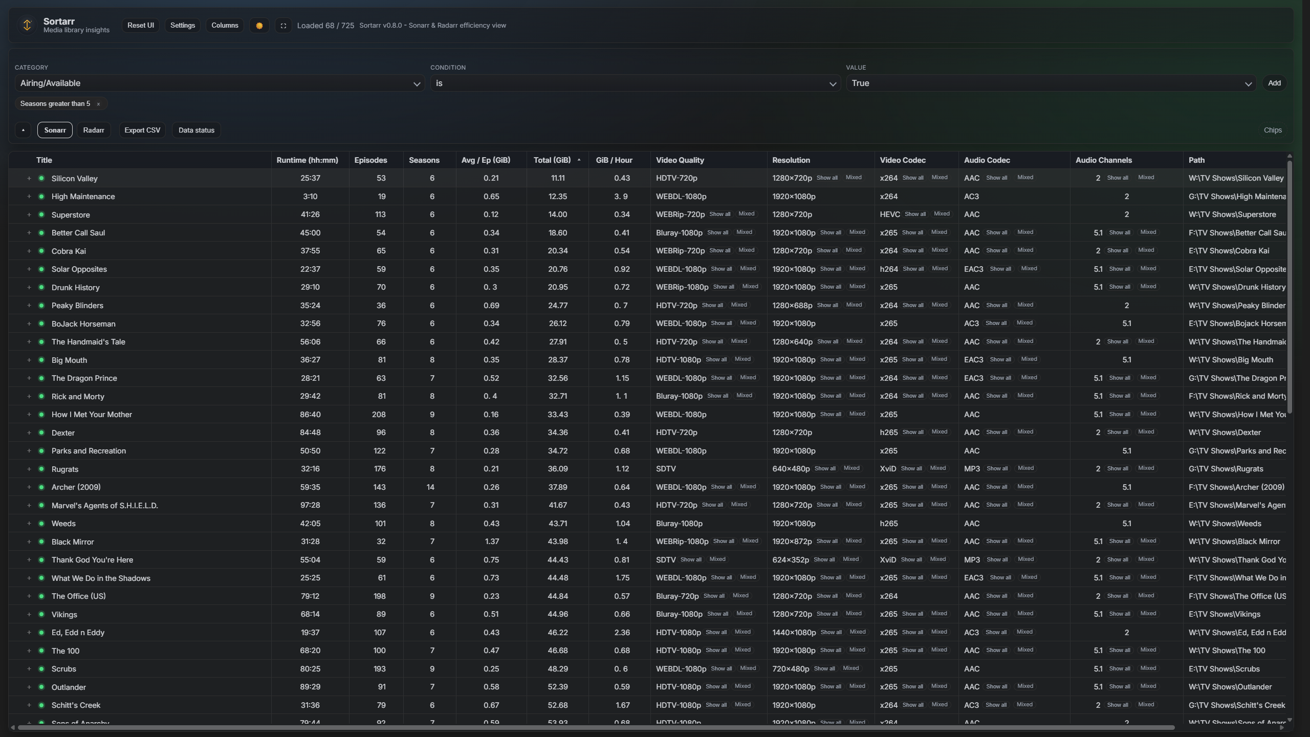 Sortarr screenshot 1