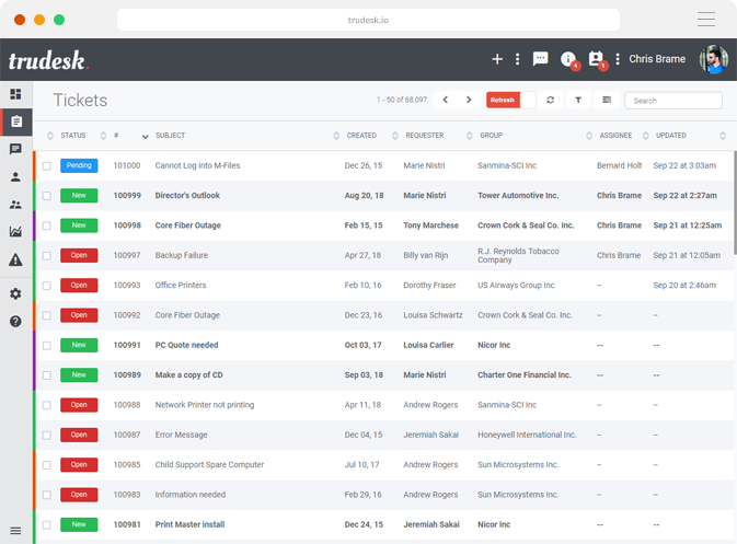Trudesk screenshot 1