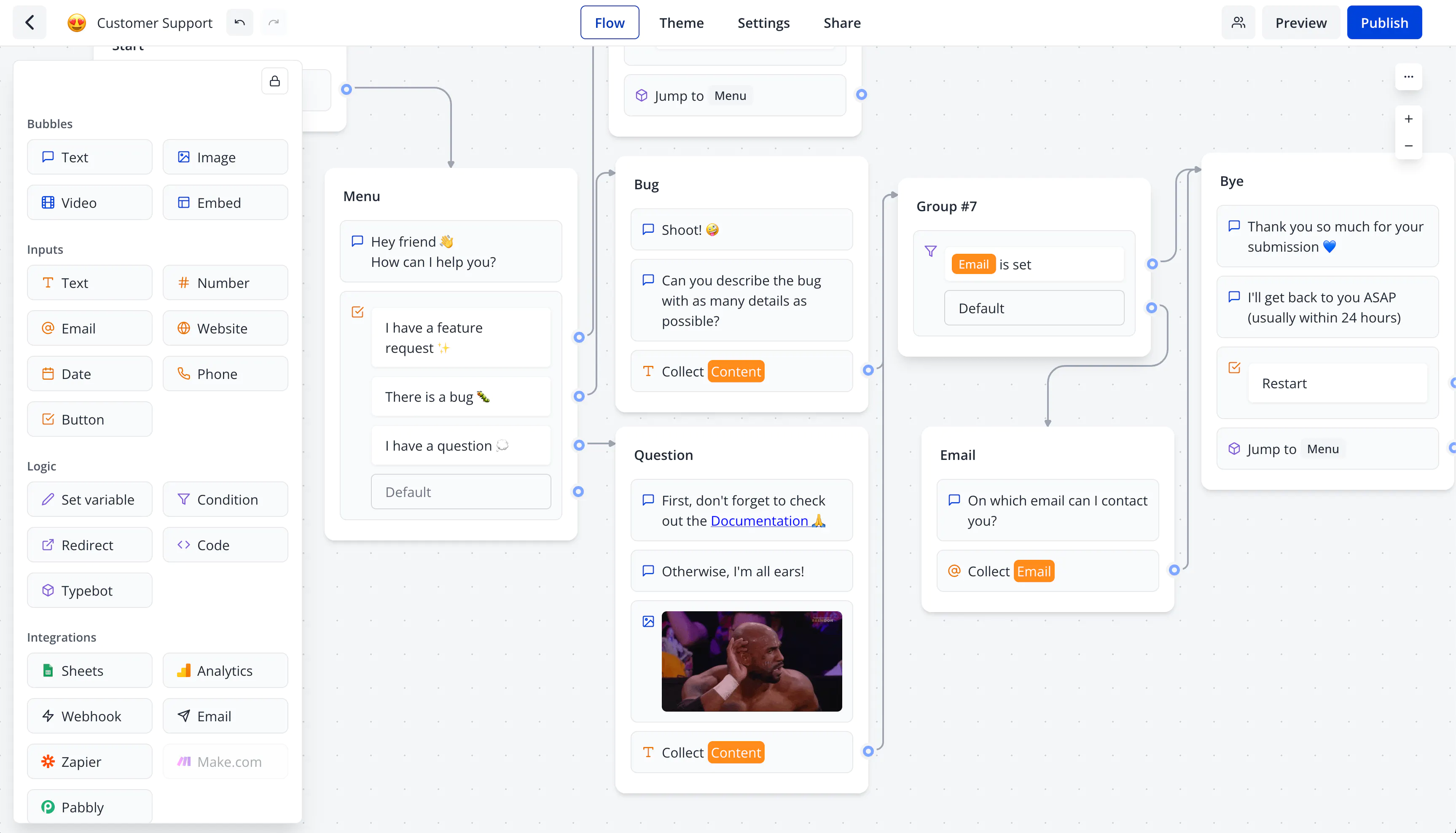 Typebot screenshot 1