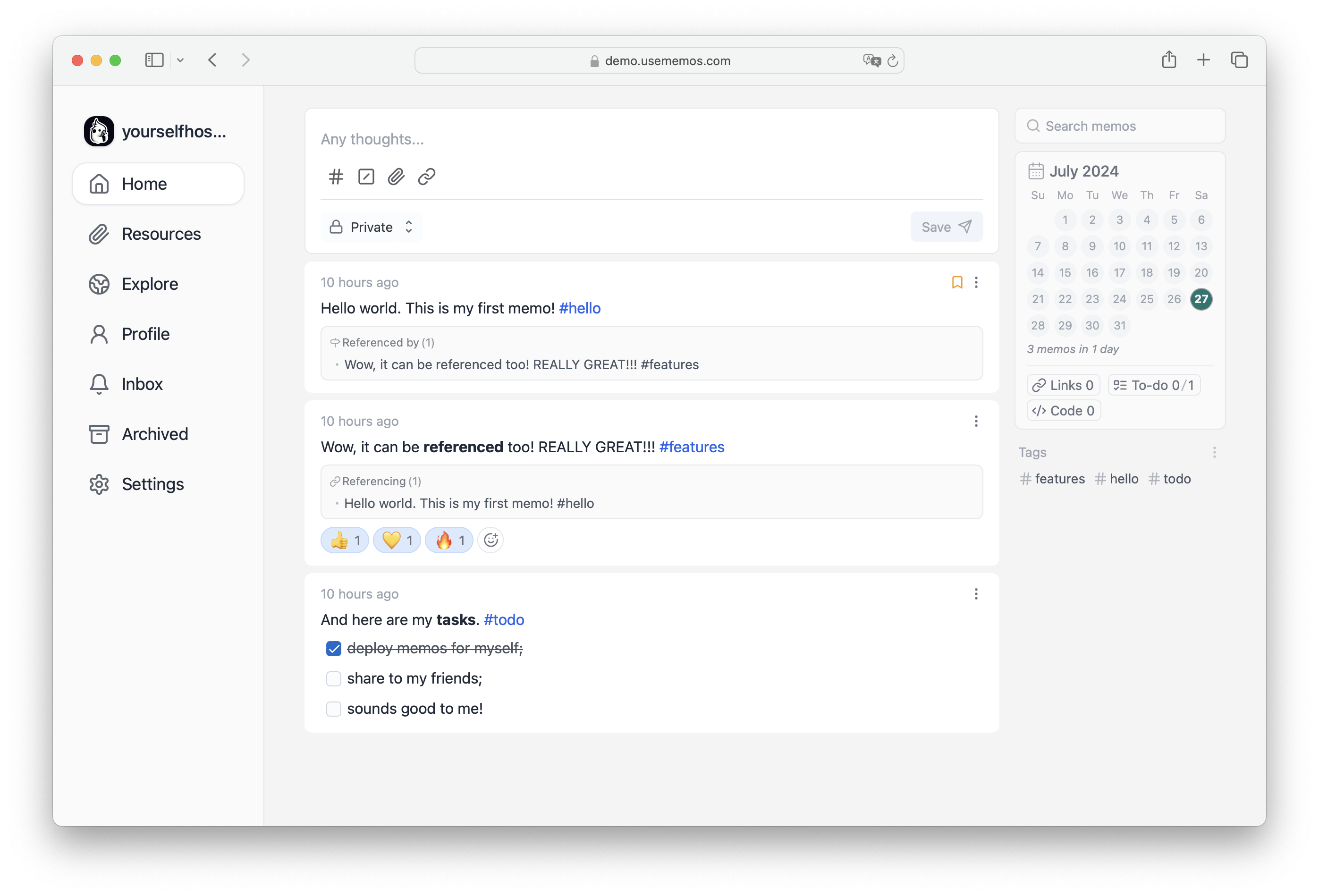 Usermemos screenshot 1