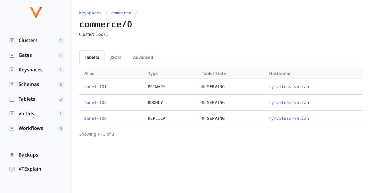 Vitess screenshot 1
