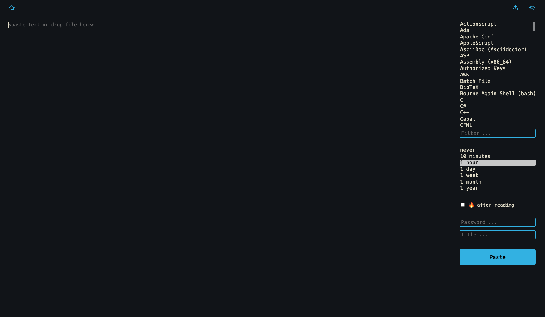 Wastebin screenshot 1