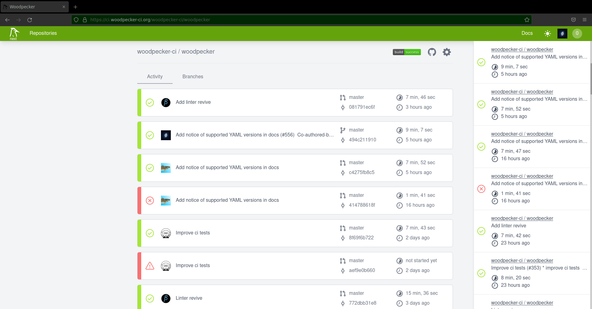 WoodPecker CI screenshot 1