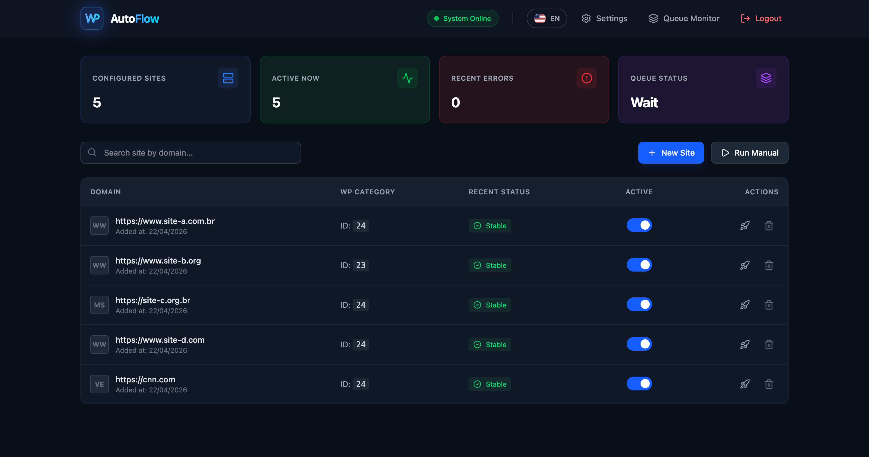 WP AutoFlow screenshot 1