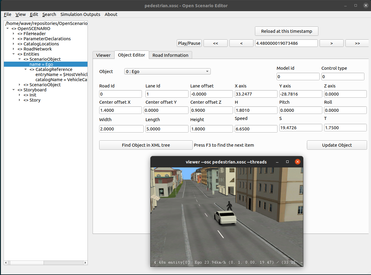 Open Scenario Editor Screen shot