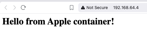 Apple container IP