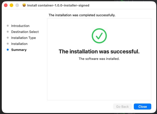Apple container install 03