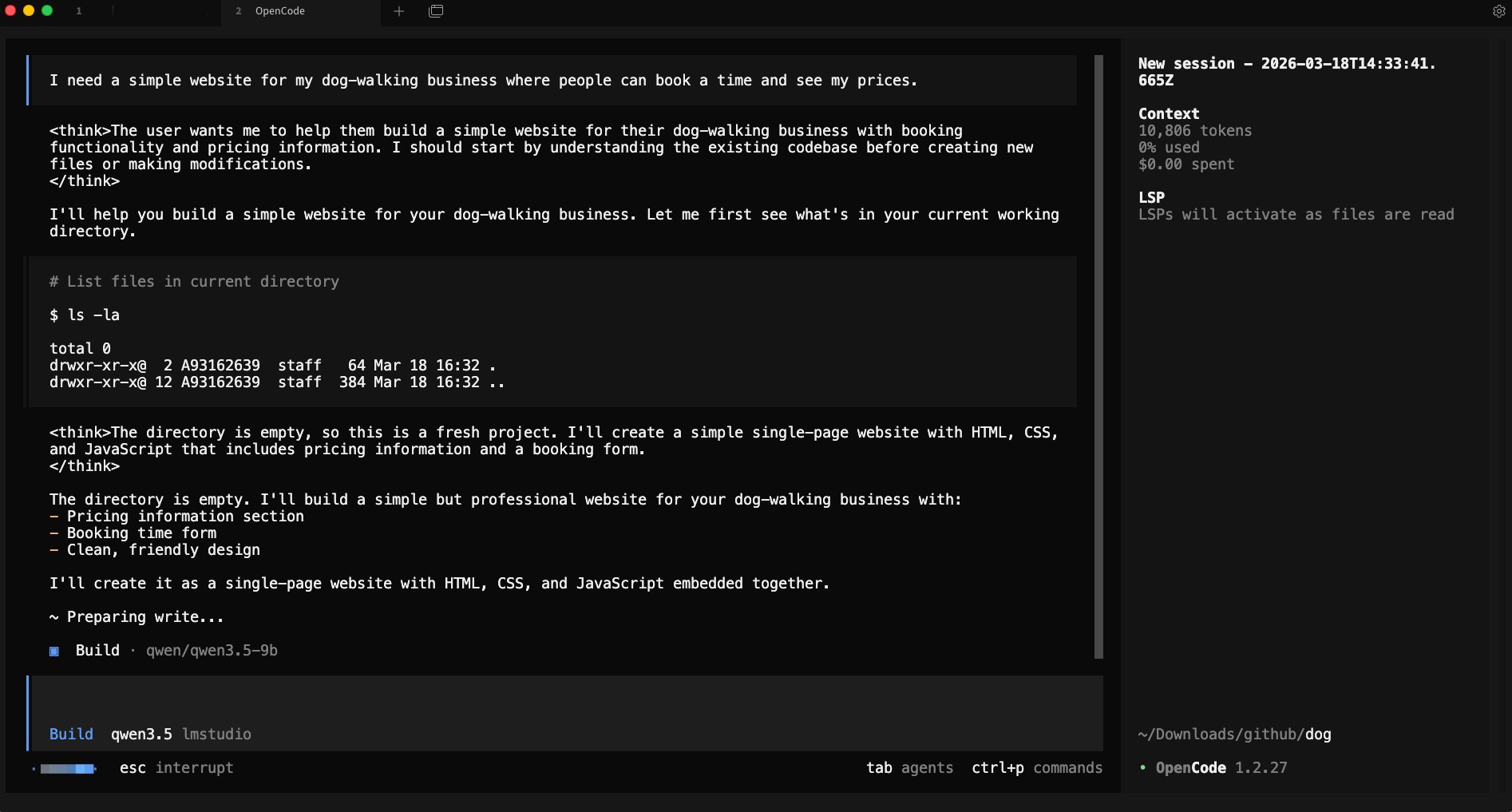 opencode review example