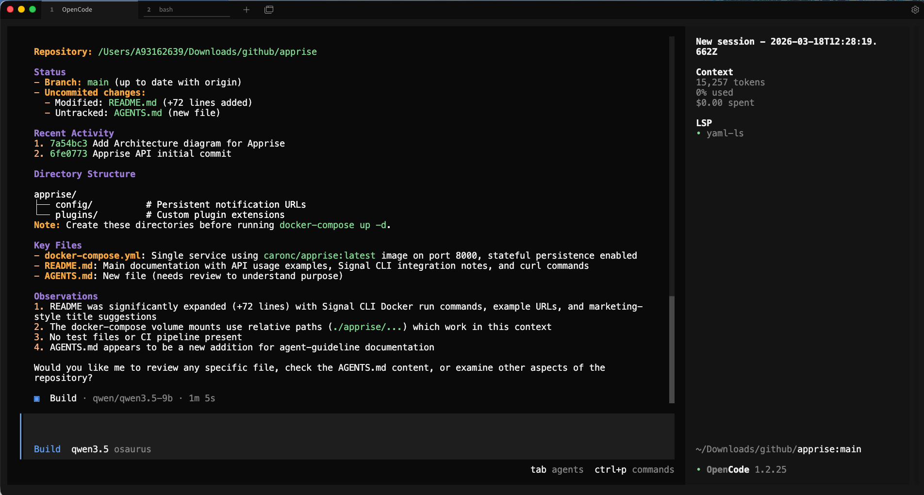opencode review example