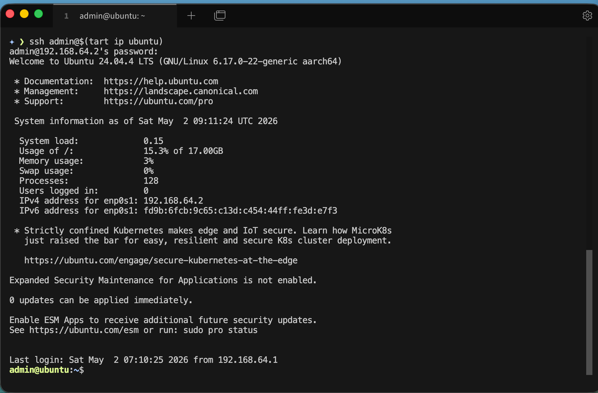 tart_ssh