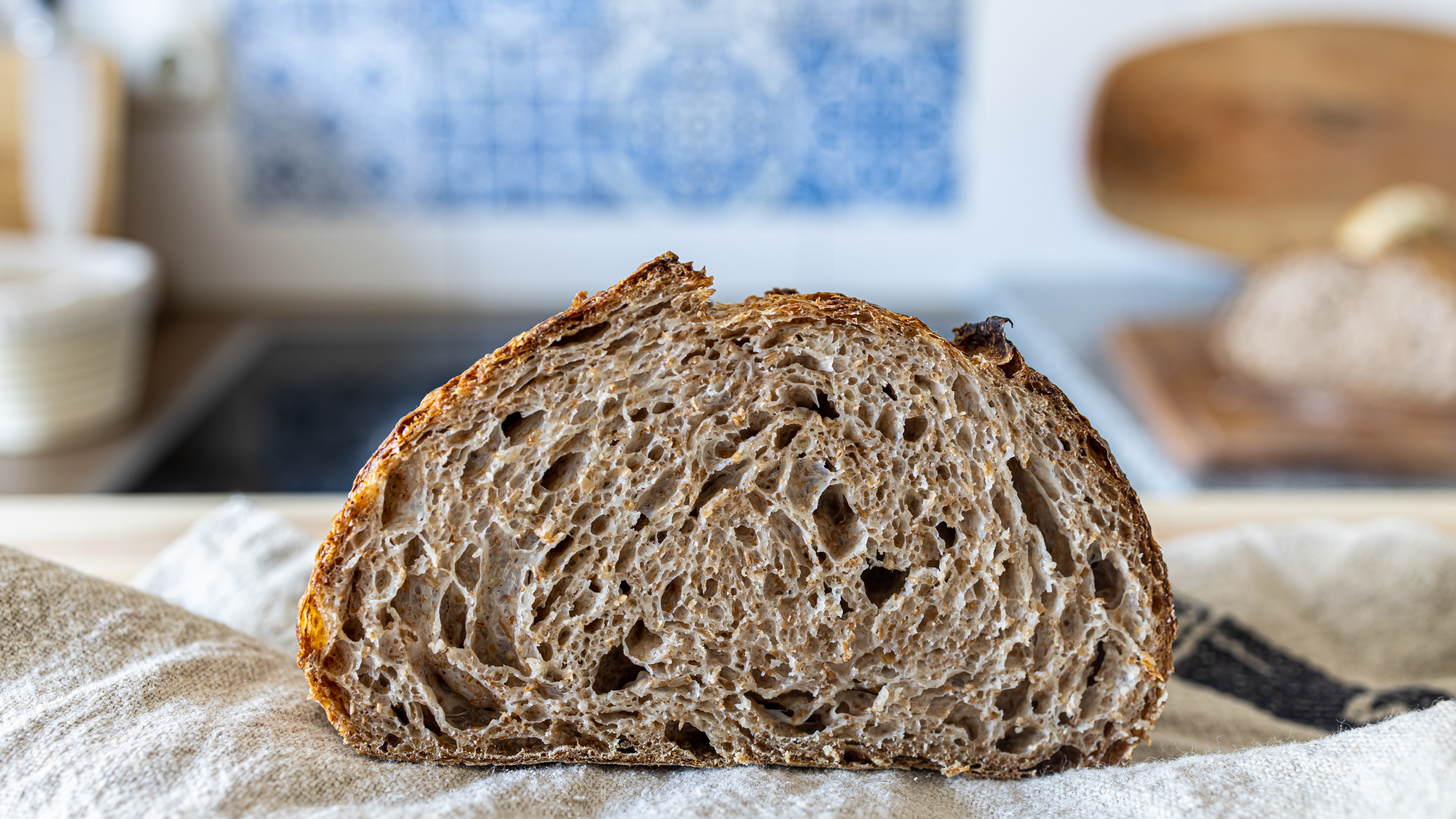 A whole wheat sourdough bread