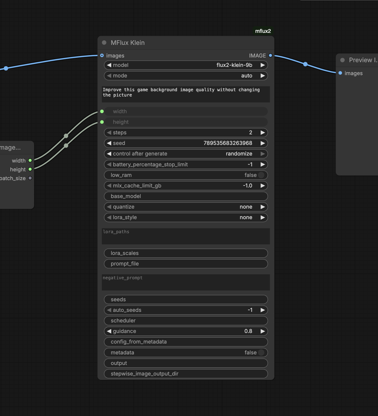 ComfyUI mflux2 - MFlux Klein node