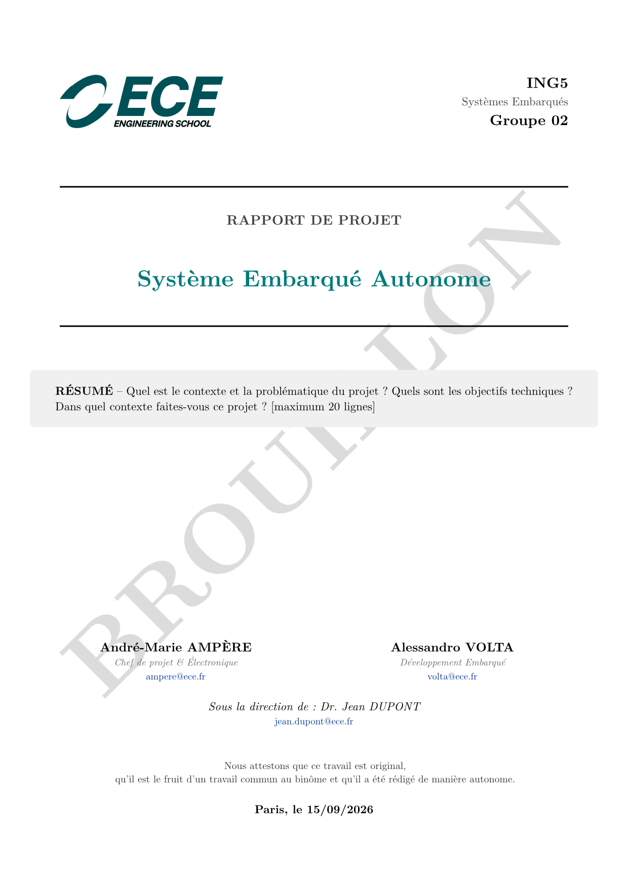 Aperçu Rapport de Projet