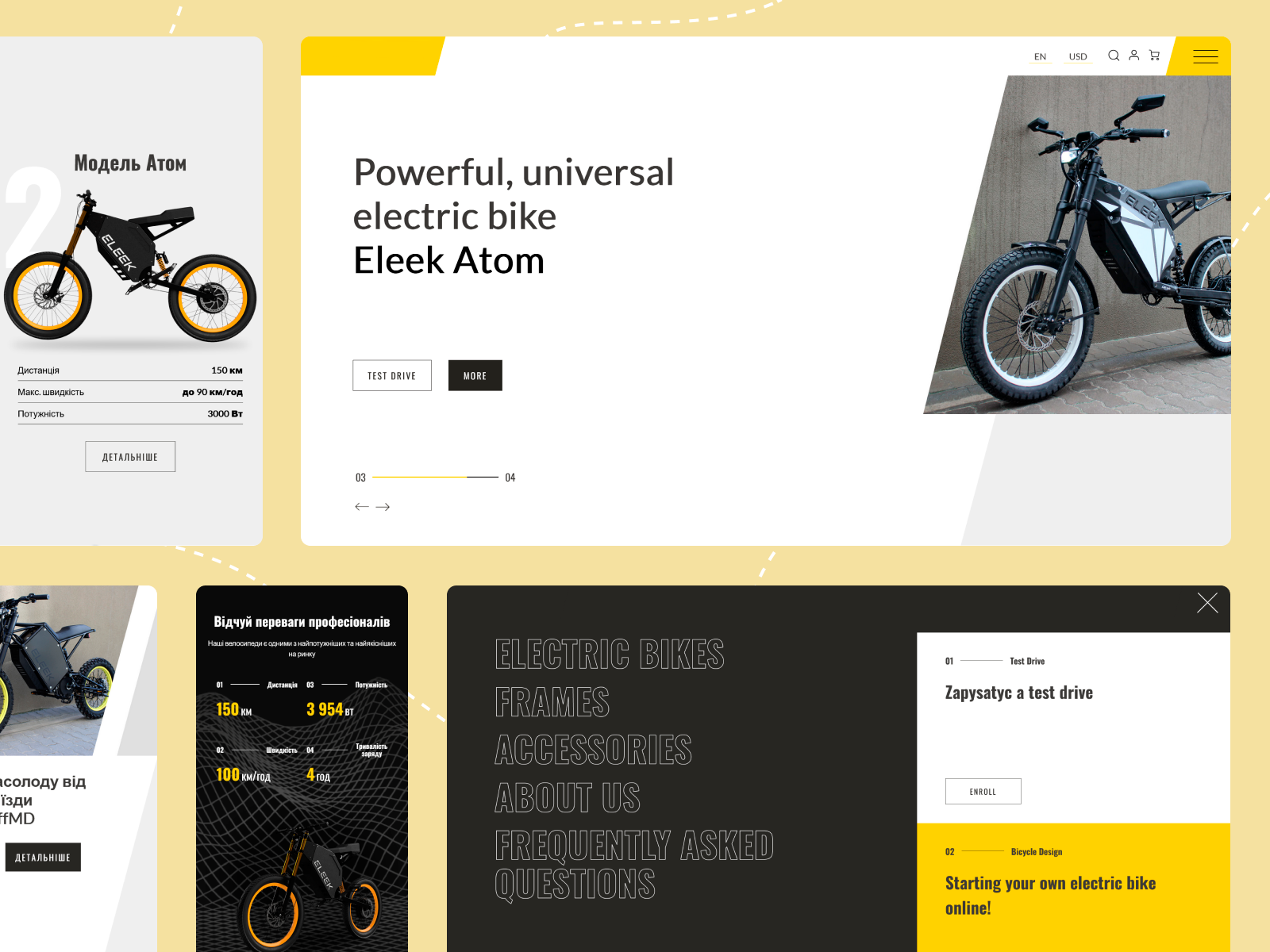 UI/UX Design for an Ukrainian online e-bike store