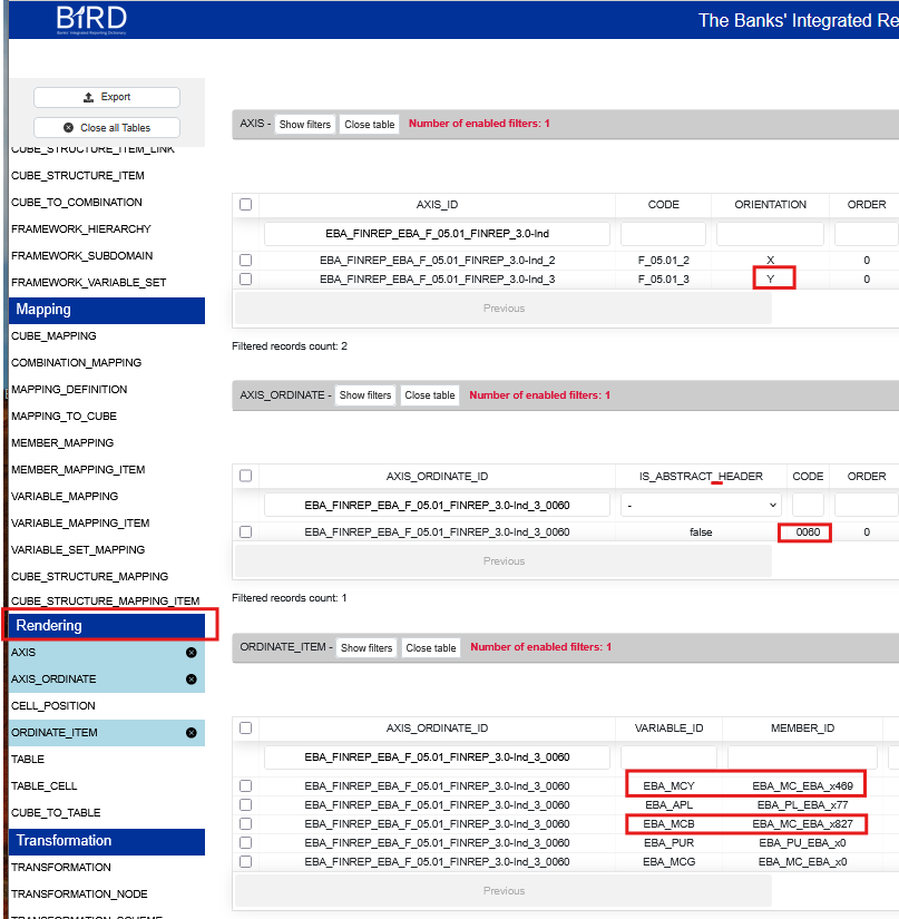 Rendering metadata shown in the BIRD metadata viewer.