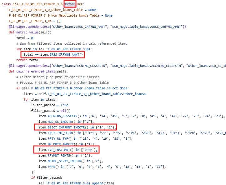 Example of deriving filters and aggregations from a combination.