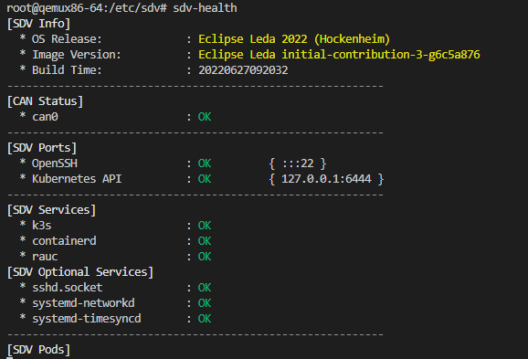 Eclipse Leda SDV Health