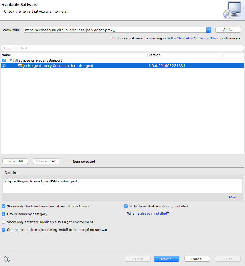 install software screenshot
